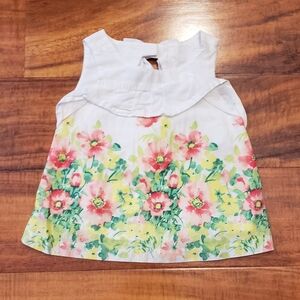 Janie and Jack VGUC 12-18 months colorful floral print blouse